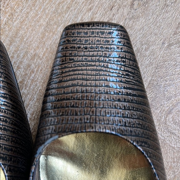 J.Renee Black Textured Heels with Square Toe 7.5 - Picture 5 of 6